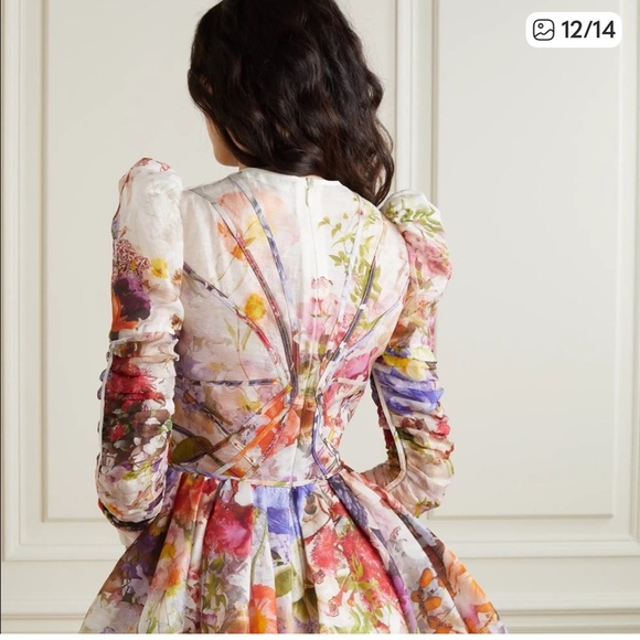 Zimmermann Multicolor Floral Long Sleeve Dress - Picture 9 of 13